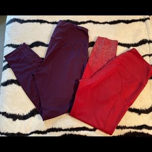 Zyia Merlot and Plum Leggings.